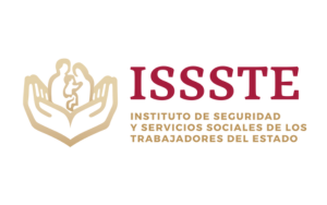 Logo del ISSSTE con su diseño institucional, incluyendo nombre completo y elementos gráficos representativos.